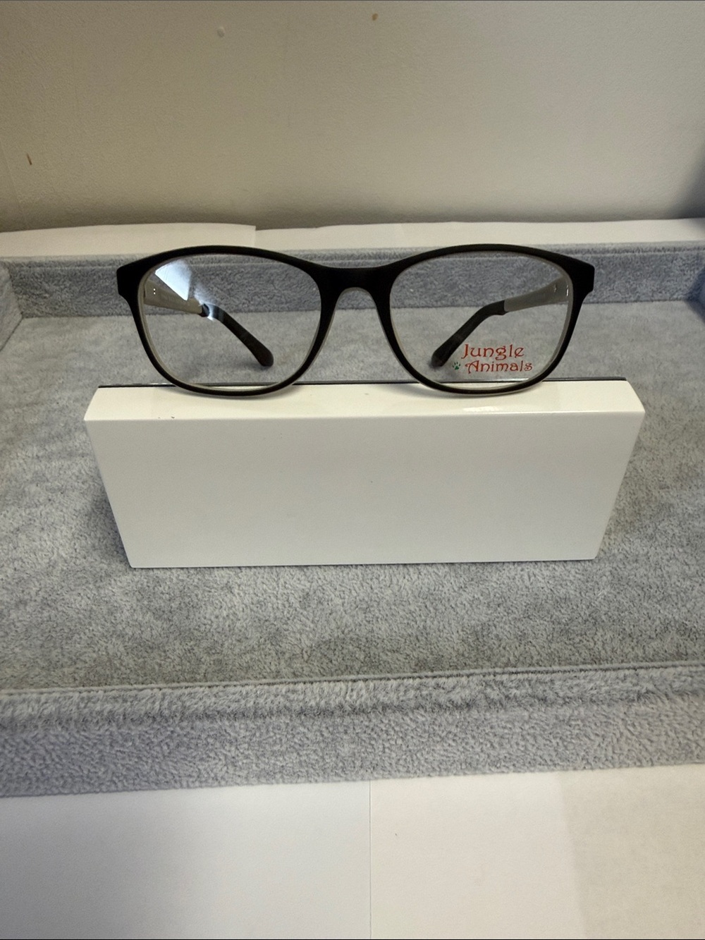 NWOT Jungle Animals Llama Black Gray Frame Eyeglasses with flex hinges size 45